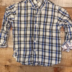 Boy Blue and White Plaid Shirt size small